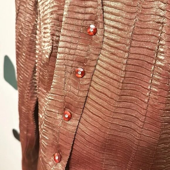 Oblique Vintage Metallic Blazer and Skirt - Picture 7 of 10